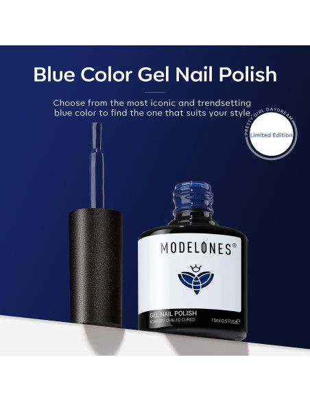 Esmalte de Uñas Gel Modelones Azul Marino 15ml UV LED