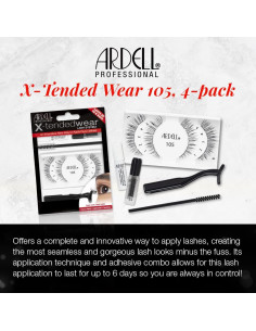 Pestañas Ardell X-tended Wear 105 - Kit 4 Paquetes Larga Duración 2