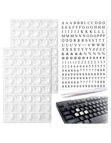 Etiquetas Elevadas para Teclado Isslly 80pcs Transparente