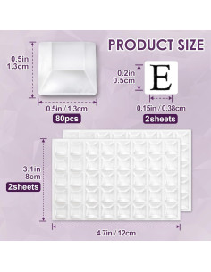 Etiquetas Elevadas para Teclado Isslly 80pcs Transparente 2