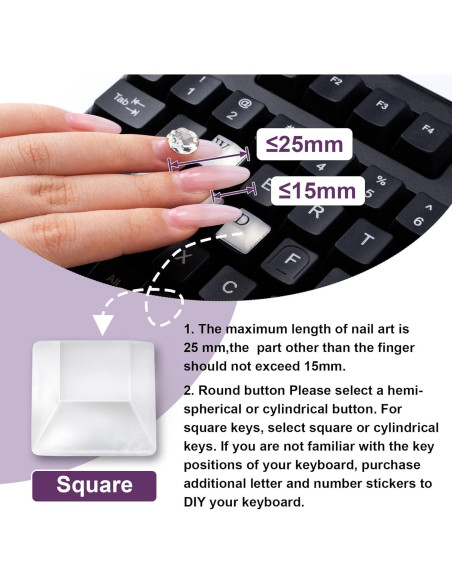 Etiquetas Elevadas para Teclado Isslly 80pcs Transparente