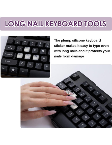 Etiquetas Elevadas para Teclado Isslly 80pcs Transparente