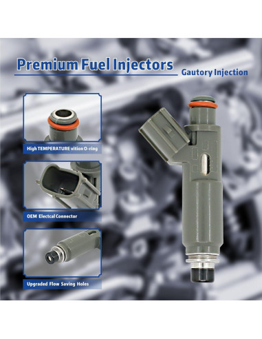 Boquillas Inyectores Combustible Gautory 4 Unidades Toyota