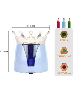 Sacapuntas Eléctrico Automático BOCYTEOPR Azul - 2 Pilas AA 2