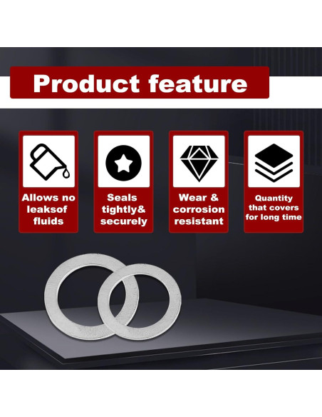 12 Piezas Junta de Sellado CmeRto para Drenaje de Aceite Honda/Acura