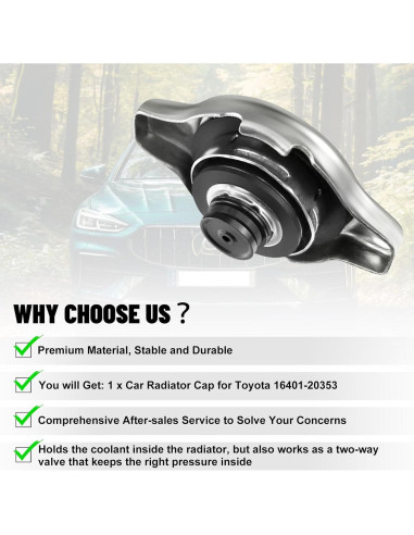 Tapa de Radiador Sikawai 16401-20353 Compatible Toyota