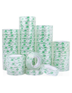 BOMEI Pack 48 Rollos Cinta Transparente 12mm x 25.4m