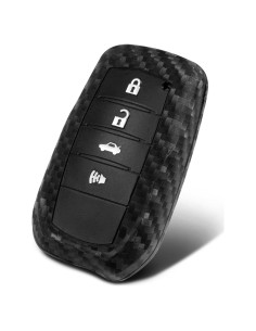 Funda de Llave Silicona Toyota 4 Botones Fibra de Carbono