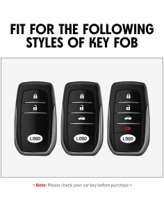 Funda de Llave Silicona Toyota 4 Botones Fibra de Carbono 2