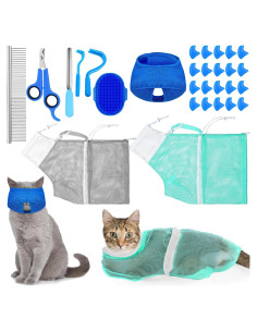 Set de Aseo para Gatos 10 Piezas Kritkin - Bolsa de Baño y Herramientas