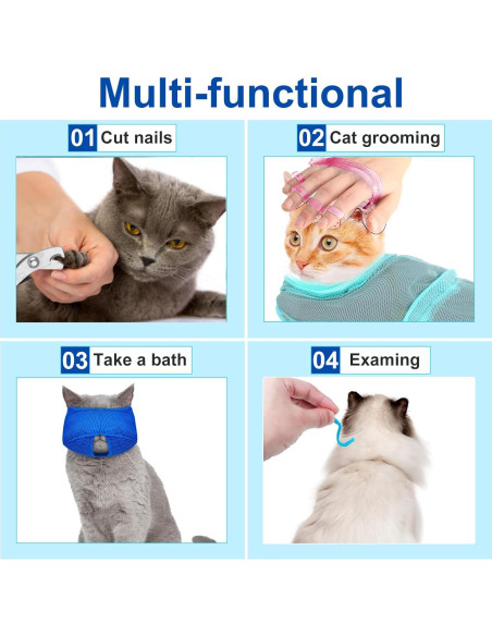 Set de Aseo para Gatos 10 Piezas Kritkin - Bolsa de Baño y Herramientas