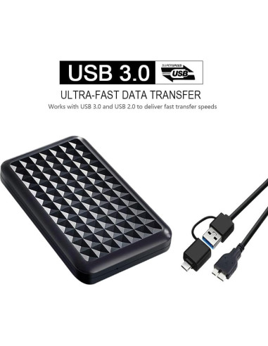 Disco Duro Externo Portátil Tianken 750GB USB 3.0 Negro