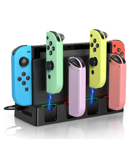 Base de Carga para Joy-Con Nintendo Switch Klipdasse - Carga Simultánea 6 Controladores