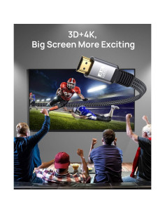 Cable HDMI 4K 3m JSAUX 2.0 Plano Alta Velocidad 18Gbps 2