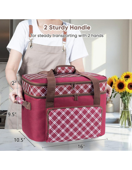 Bolsa de Transporte para Olla de Cocción Lenta BAGSPRITE 6-8 Qt