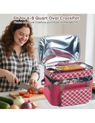 Bolsa de Transporte para Olla de Cocción Lenta BAGSPRITE 6-8 Qt