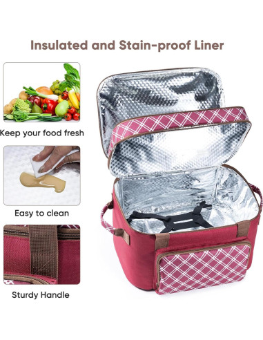 Bolsa de Transporte para Olla de Cocción Lenta BAGSPRITE 6-8 Qt