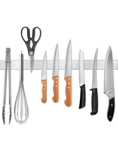 Barra Magnética para Cuchillos Ninonly 50.8 cm Acero Inoxidable