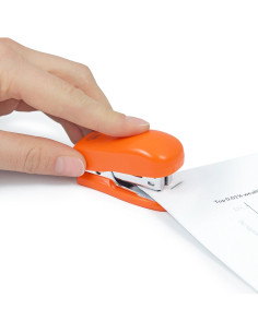 Grapadora Mini Rapesco 1410 Naranja 12 Hojas 1000 Grapas 2