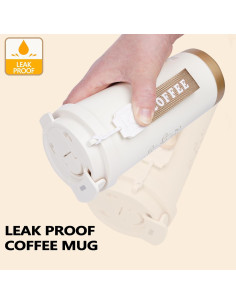 Taza de Café Aislada ZaoanHom 532 ml Cerámica Blanca 2