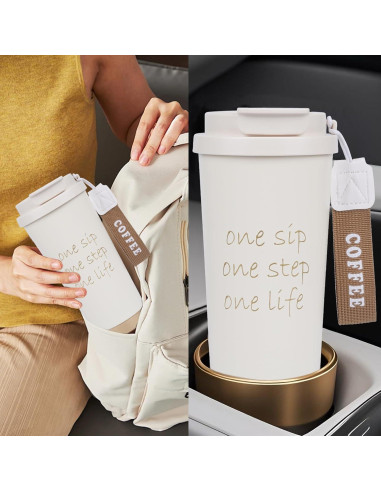 Taza de Café Aislada ZaoanHom 532 ml Cerámica Blanca