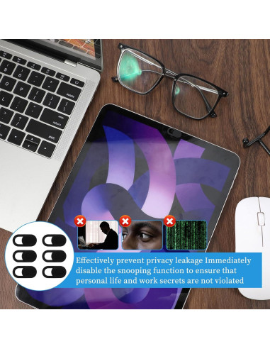 50 Deslizadores de Cubierta de Webcam QfwdfcTrenz Negros