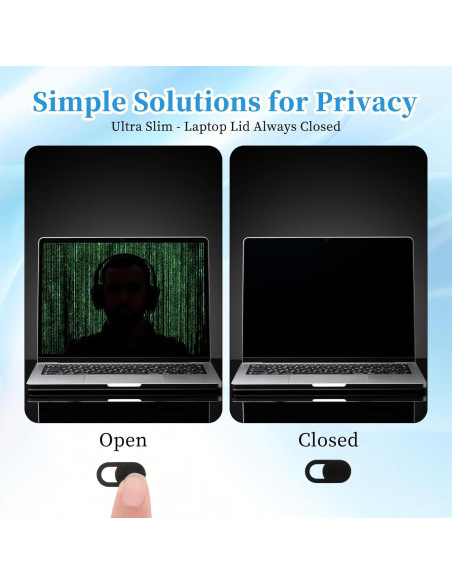 50 Deslizadores de Cubierta de Webcam QfwdfcTrenz Negros