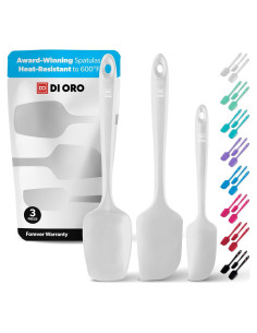 Conjunto de Espátulas de Silicona DI ORO - 3 Piezas Resistente al Calor
