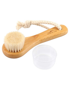 Cepillo Facial Exfoliador Blue Zoo de Cerda de Caballo 13.7cm