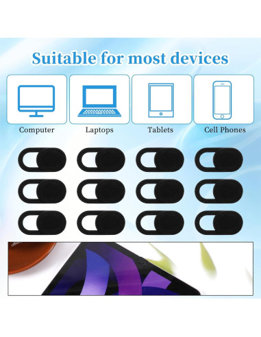 50 Deslizadores de Cubierta de Webcam QfwdfcTrenz Negros