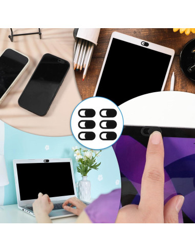 50 Deslizadores de Cubierta de Webcam QfwdfcTrenz Negros