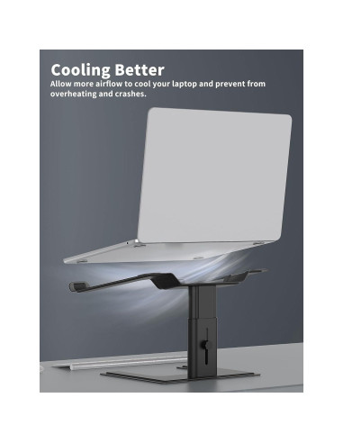 Soporte para Laptop ALASHI Ajustable Ergonómico Negro 10-17.3"