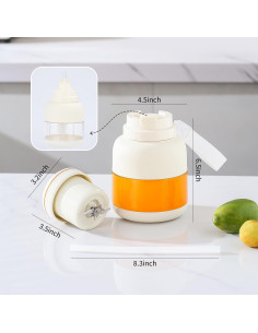 Licuadora Portátil GeBogy JY-D01 800ml Blanca Recargable USB 2