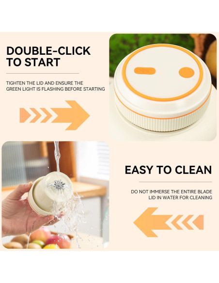 Licuadora Portátil GeBogy JY-D01 800ml Blanca Recargable USB