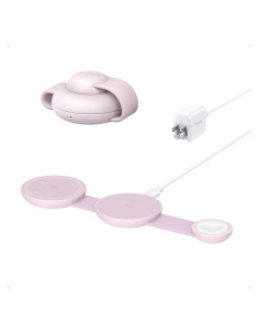 Cargador Inalámbrico 3-en-1 Anker MagGo UFO 15W Rosa