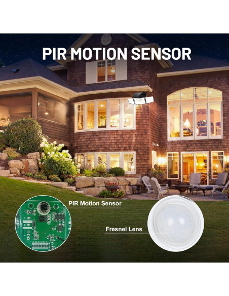 Luces Solares Exteriores Daphino 2500LM 3 Cabezas IP67