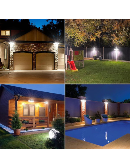 Luces Solares Exteriores Daphino 2500LM 3 Cabezas IP67