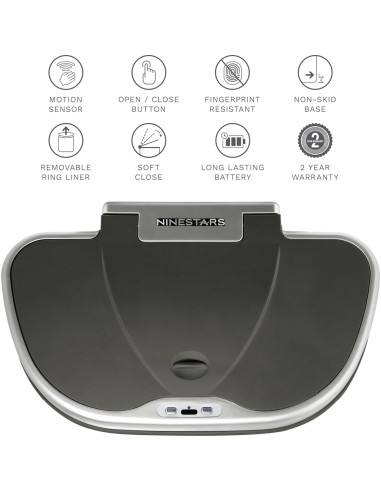 Papelera con Sensor Ninestars DZT-70-R3 70L Acero Inoxidable