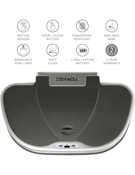 Papelera con Sensor Ninestars DZT-70-R3 70L Acero Inoxidable