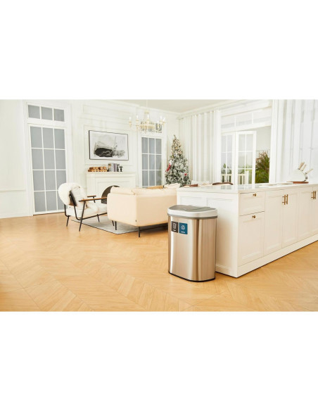 Papelera con Sensor Ninestars DZT-70-R3 70L Acero Inoxidable