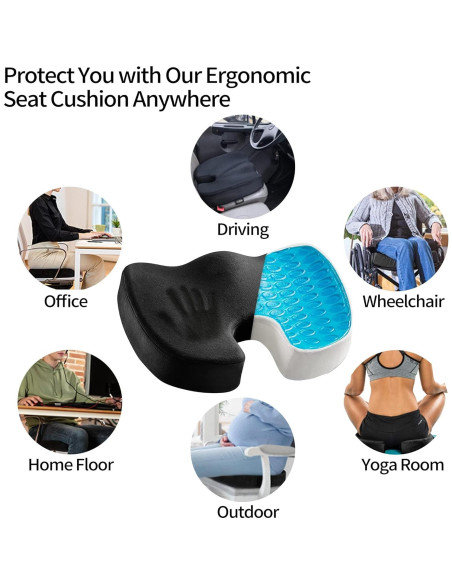 Cojín de Gel Refrigerante TEVEUNI para Asiento Ergonómico