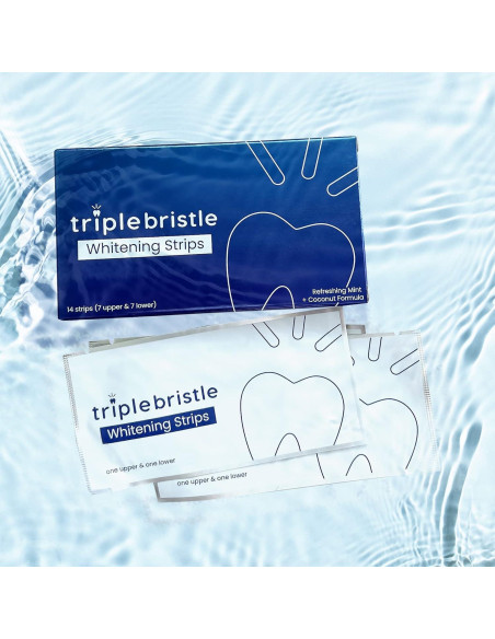 Tiras Blanqueadoras Triple Bristle - 14 Tiras, Sin Sensibilidad