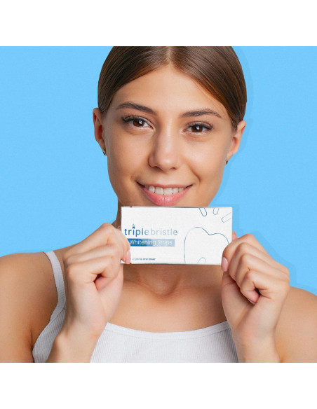 Tiras Blanqueadoras Triple Bristle - 14 Tiras, Sin Sensibilidad