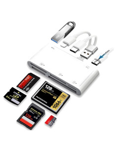 Lector de Tarjetas 9-en-1 Ceotsak USB-C Lightning para iPhone