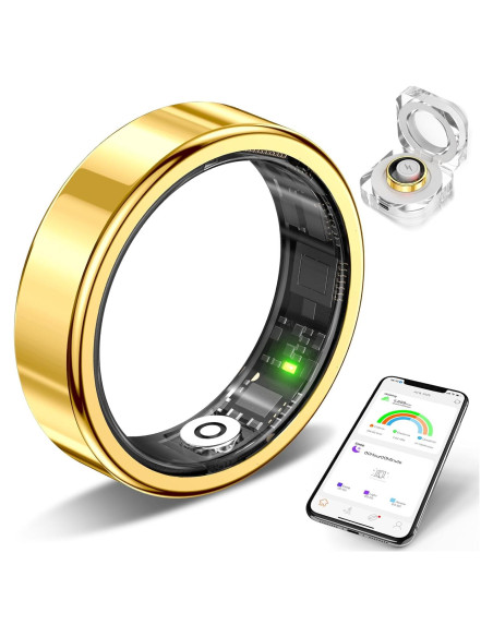 Anillo Inteligente de Salud Oro 11 - Monitoreo Fitness y Sueño