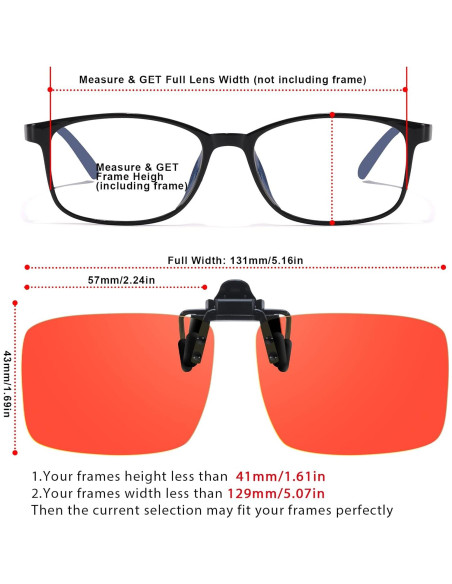 Gafas Clip-On Bloqueadoras de Luz Azul VIEWBETTER 3 Pcs