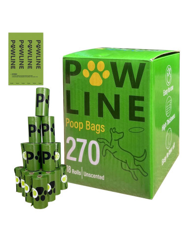 Bolsas de Poop Compostables PAWLINE - 270 Unidades Resistentes