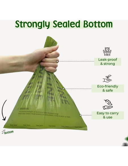 Bolsas de Poop Compostables PAWLINE - 270 Unidades Resistentes