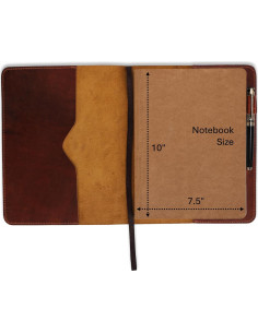 Cubierta de Diario B5 de Cuero Genuino TheAntiq Tan XL 2