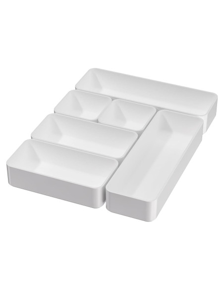 Set de 6 Organizadores de Cajón Plástico CHANCETSUI Blanco Set de 6 Organizadores de Cajón Plástico CHANCETSUI Blanco